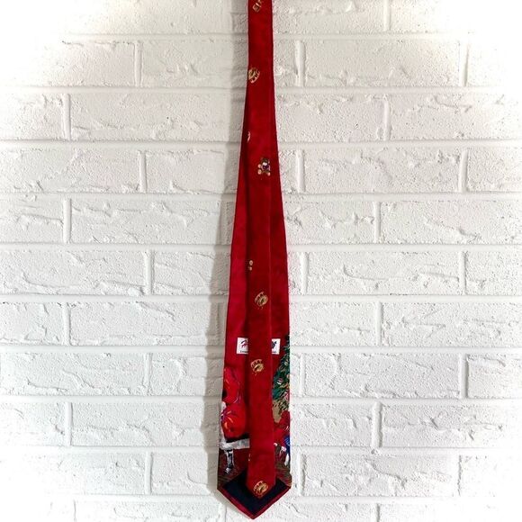 🚨4/$25 VINTAGE Christmas Silk Tie - Picture 4 of 8